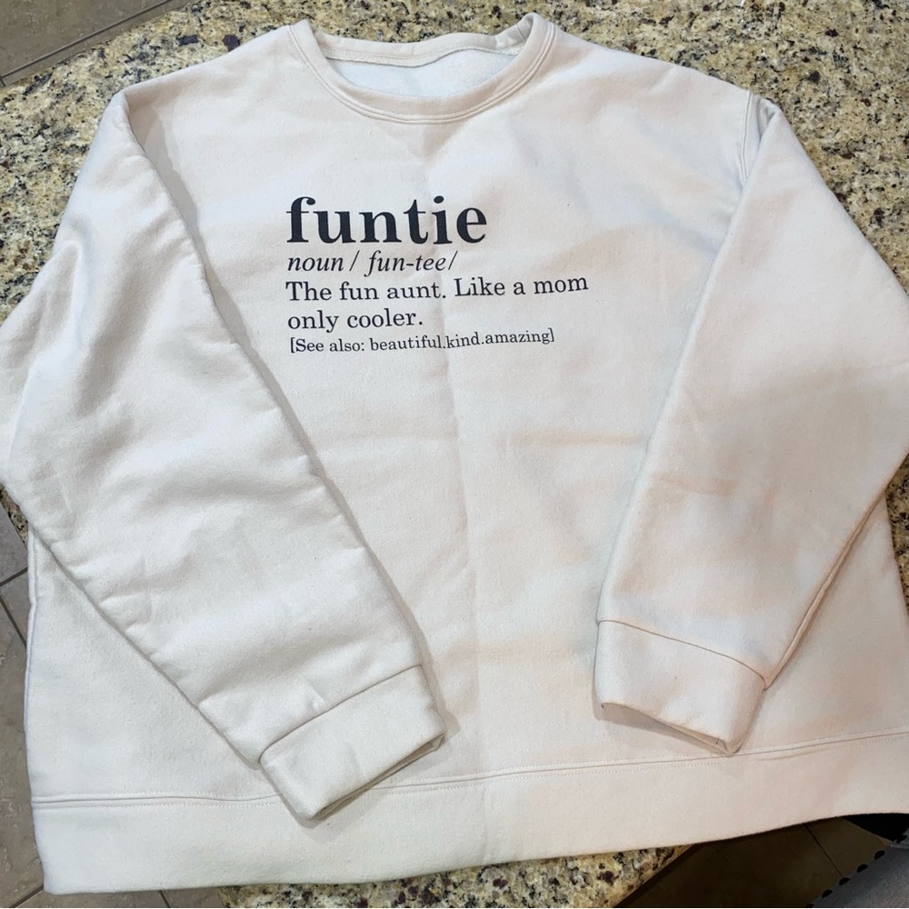 Cream Sweatshirt with Fun Graphic